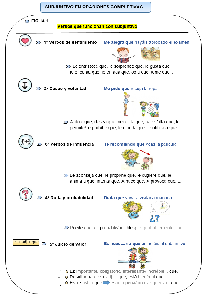 Subjuntivo completivas 1 2